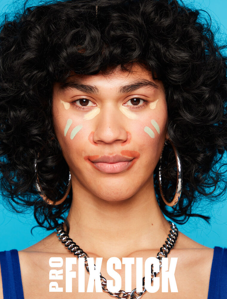 5 rectangular images of NYX Cosmetic models all wearing makeup from the Line Loud franchise.