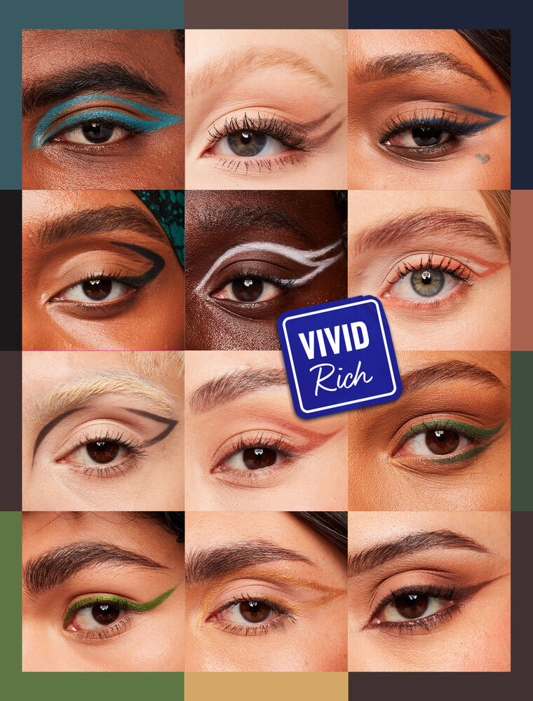 4 rectangular images of NYX Cosmetic models all wearing makeup from the Line Loud franchise.