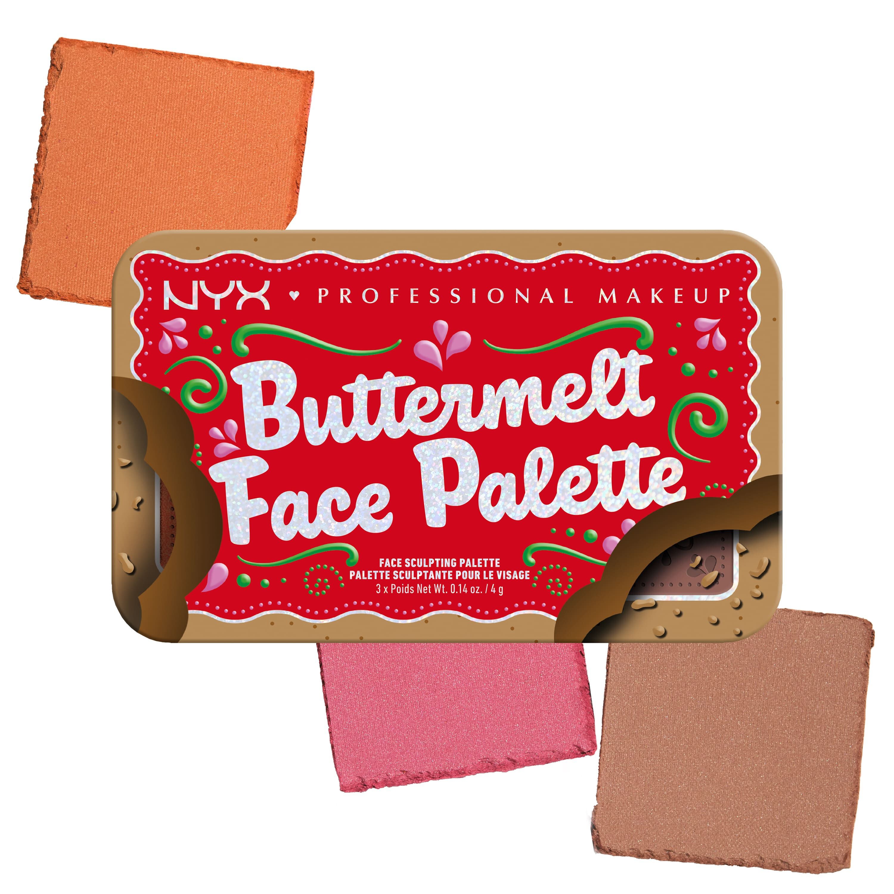Buttermelt Blush and Bronzer palette with swatches face sculping palette light medium dark