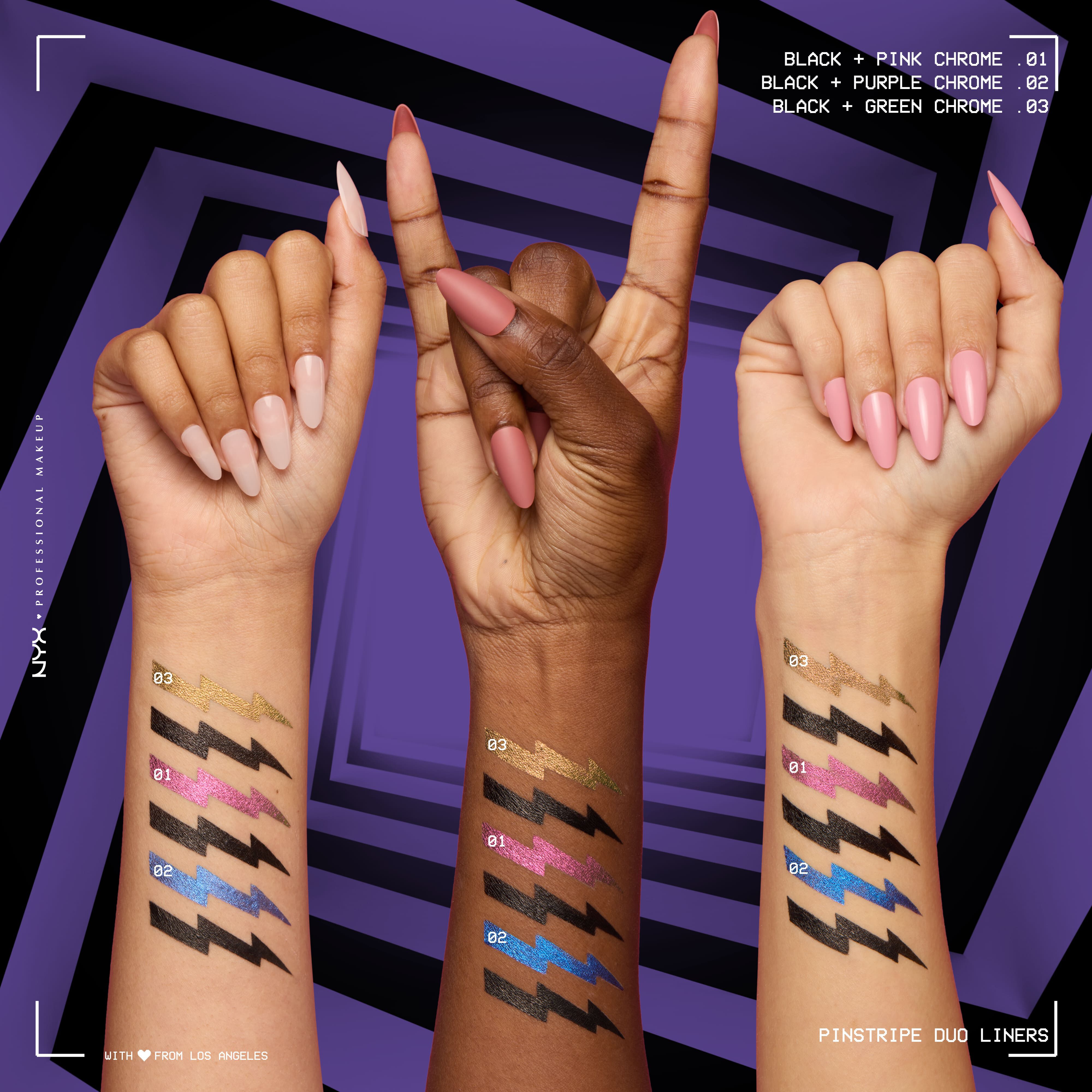 Beetlejuice Pin Stripe Duo Liners