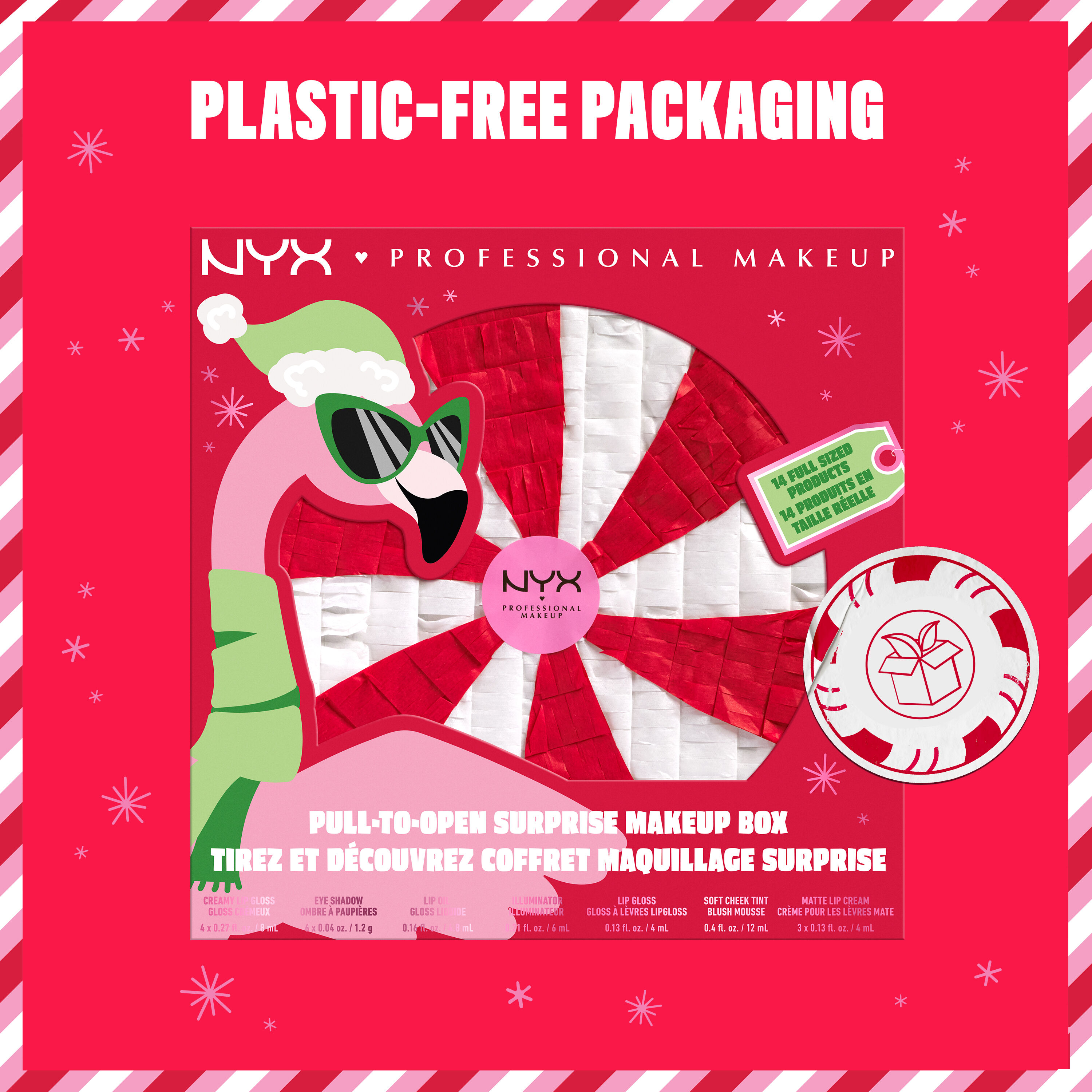 PULL-TO-SLEIGH SURPRISE MAKEUP BOX - NYX PROFESSIONAL MAKEUP