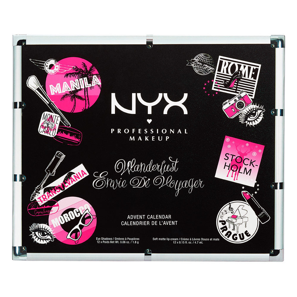 Calendrier de l'avent Envie de voyager NYX Cosmétiques