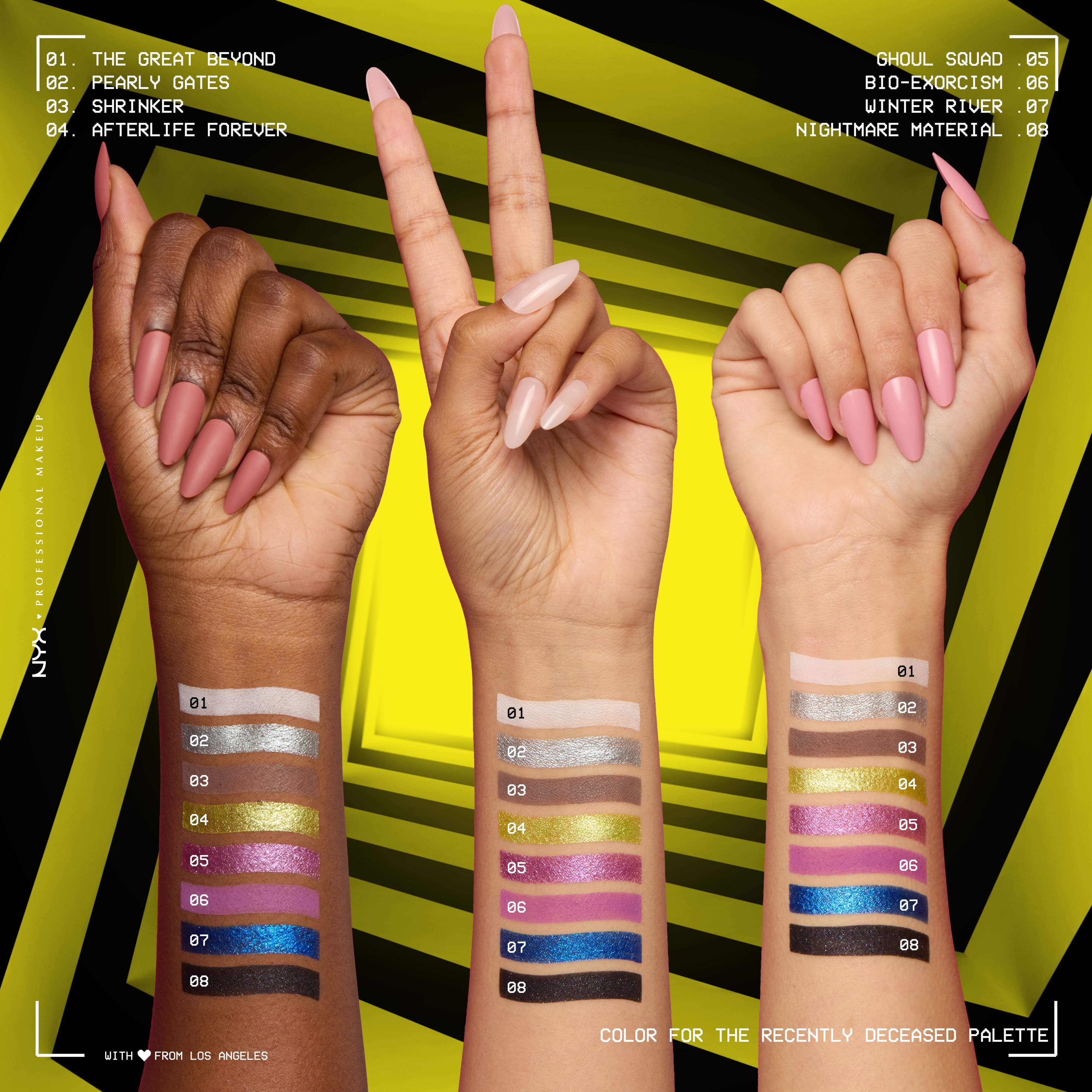 BEETLEJUICE COLOUR FOR THE RECENTLY DECEASED 8-PAN COLOUR PALETTE - NYX ...