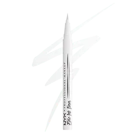 NYX Professional Makeup Party Animals Epic Ink Liner in Phantom Lines, a white eyeliner pen shown with white line swatches.