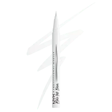 NYX Professional Makeup Party Animals Epic Ink Liner in Phantom Lines, a white eyeliner pen shown with white line swatches.