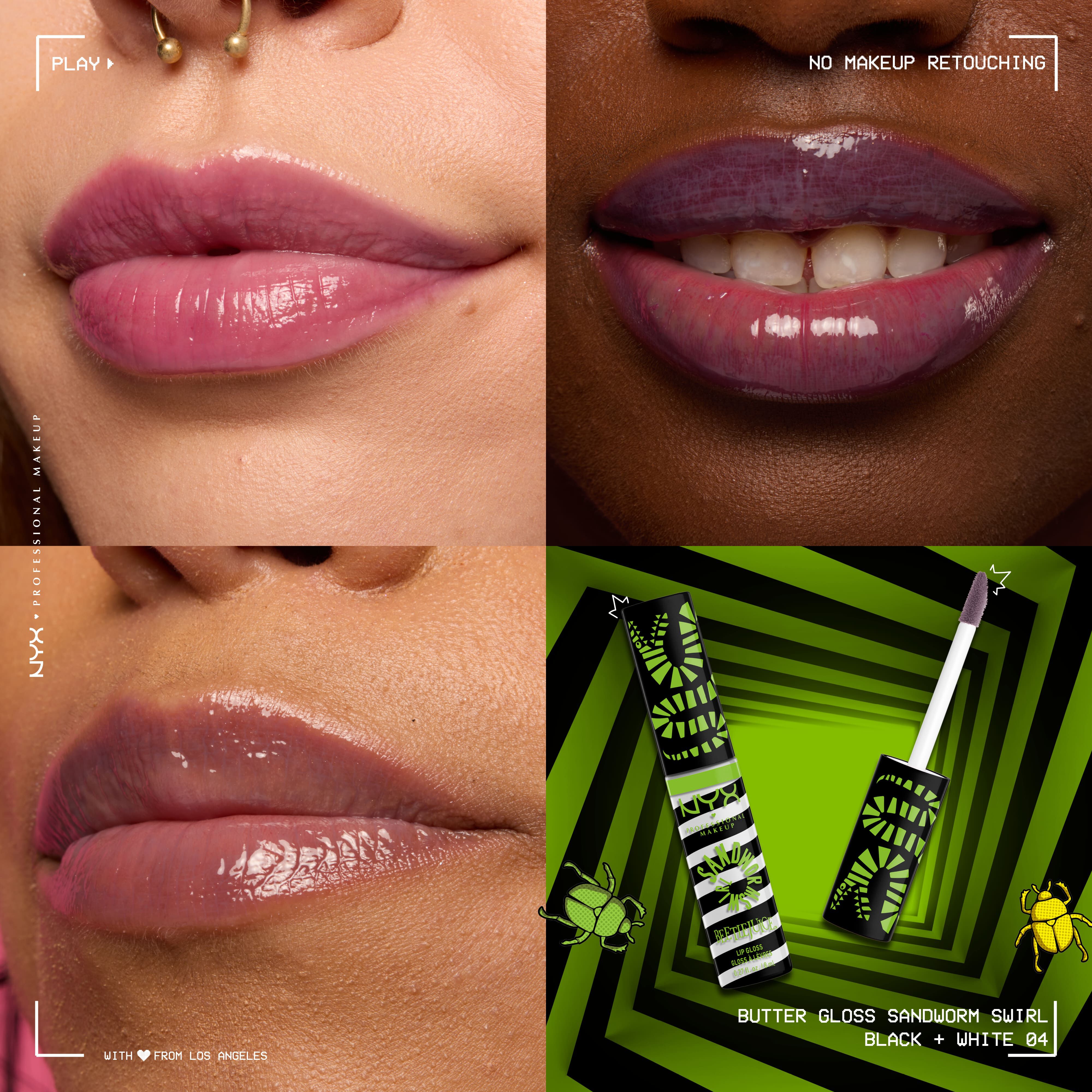 Beetlejuice Sandworm Swirl Butter Lip Gloss