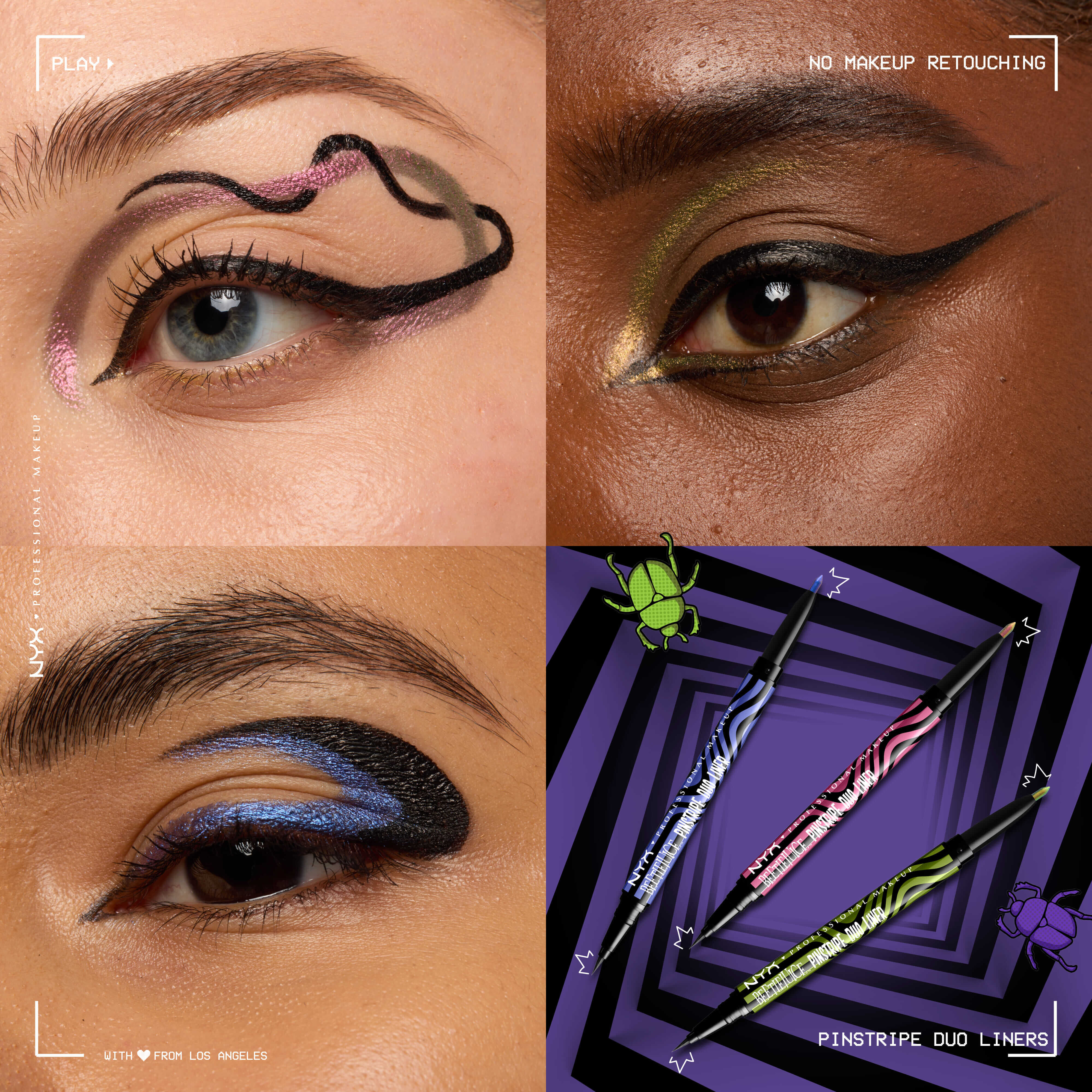Beetlejuice Pin Stripe Duo Liners