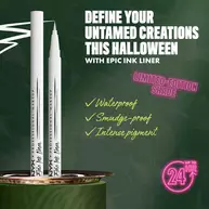 NYX Professional Makeup Party Animals Epic Ink Liner in Phantom Lines displayed upright, highlighting waterproof, smudge-proof and intensely pigmented wear.