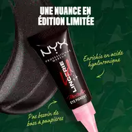 NYX Professional Makeup Party Animals Lid Lingerie Cream Eye Pigments in two limited-edition metallic shades: Gothic Garter and Pumpkin Vice.