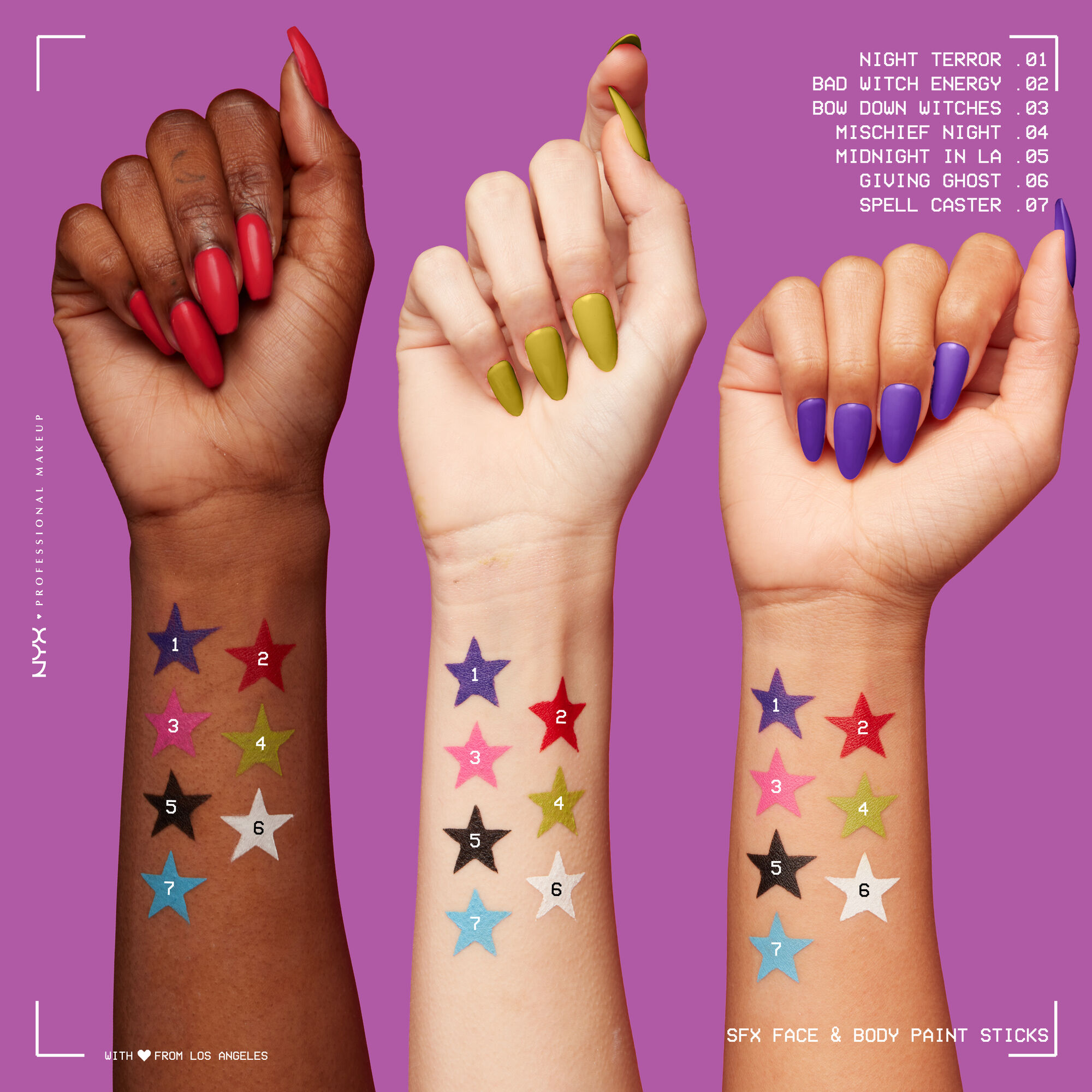 BATONS DE PEINTURE POUR LE VISAGE ET LE CORPS SFX