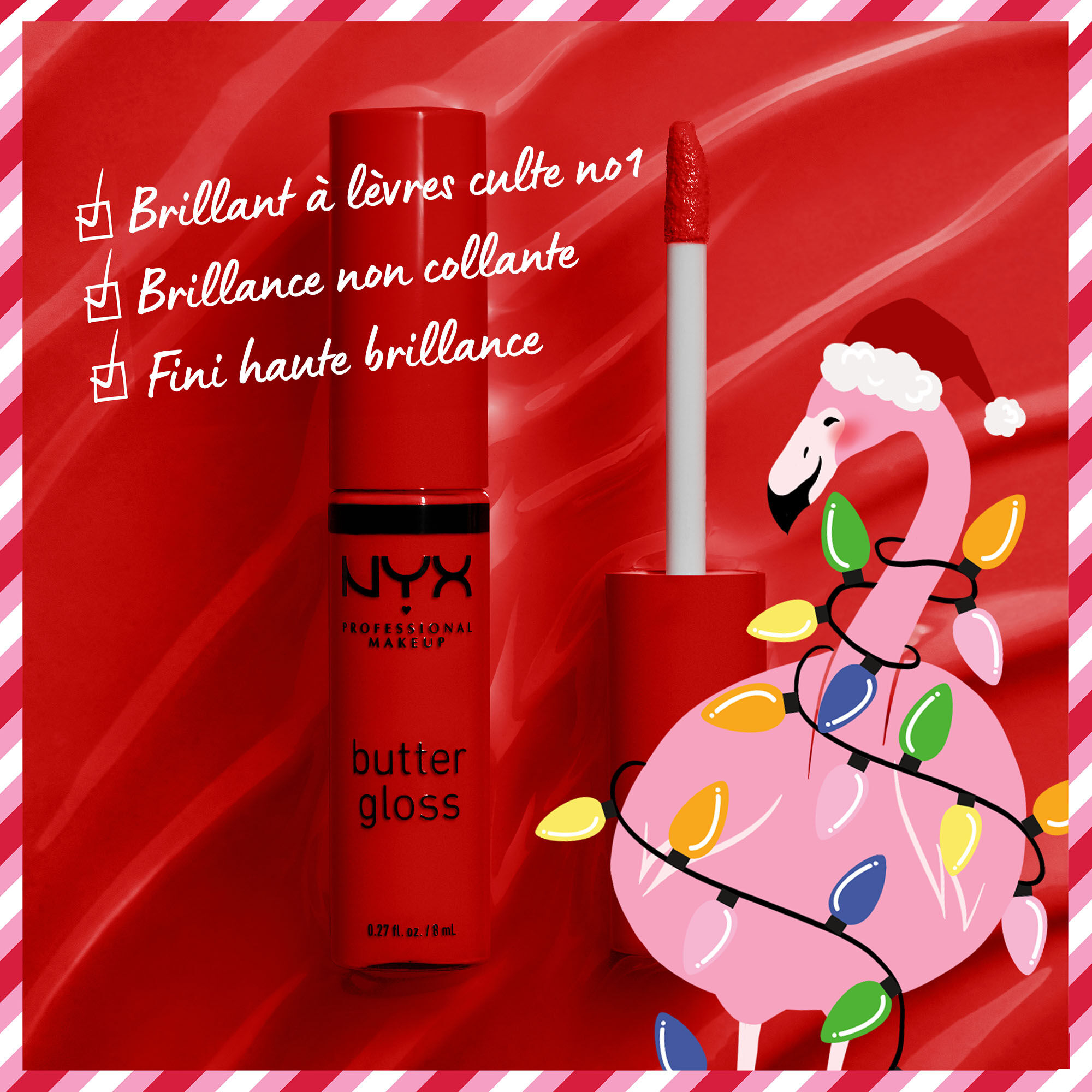 ENSEMBLE-CADEAU DE BRILLANTS A LEVRES BUTTER GLOSS COURONNE DE NOEL
