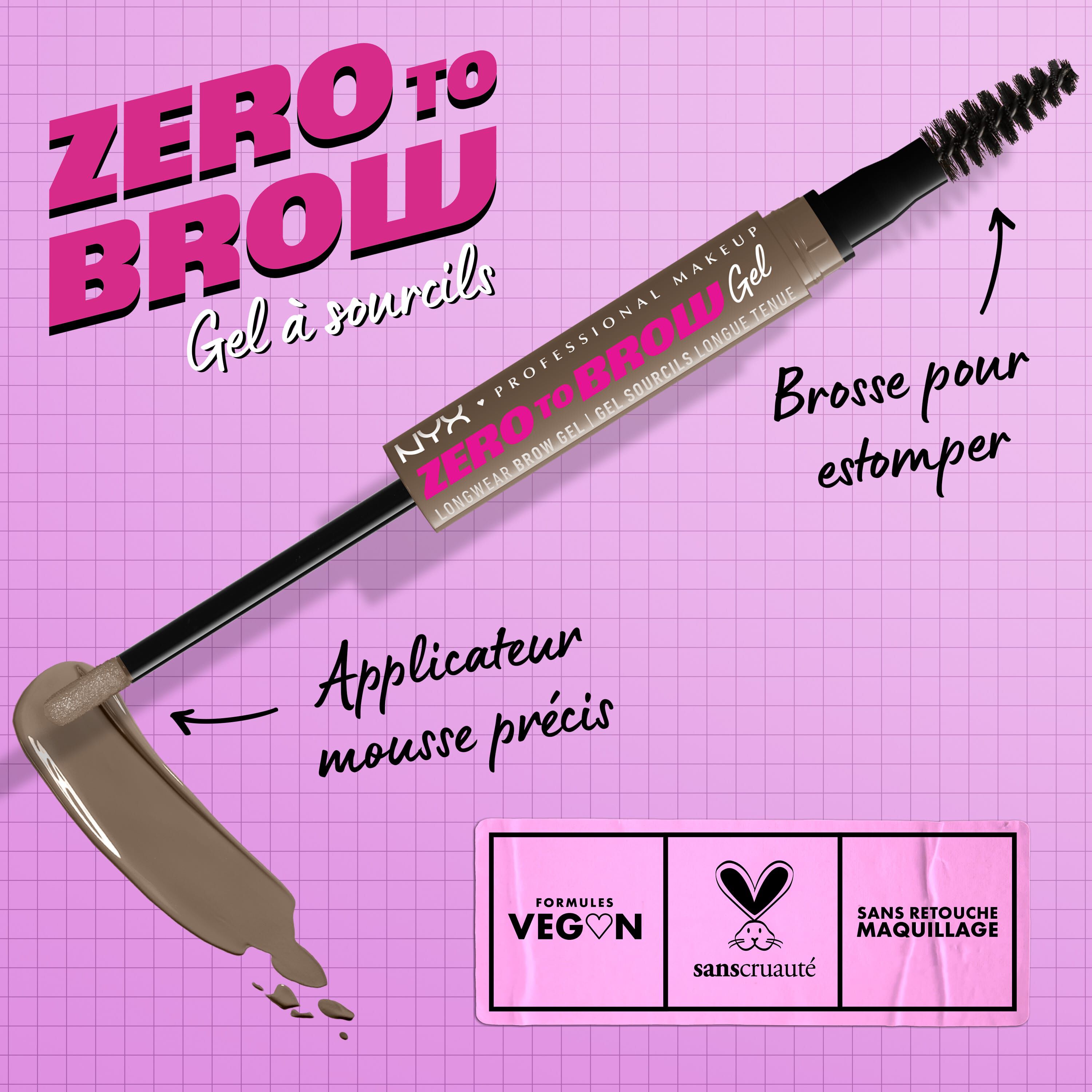 GEL A SOURCILS LONGUE TENUE ZERO TO BROW