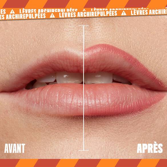 Before and After of lips with Duck Plump Plumping Lip Liner