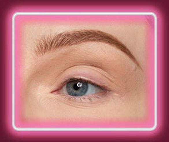 Close-up of an eye with NYX Professional Makeup Lid Lingerie Cream Eye Pigment in 03 Beige blended through the crease.