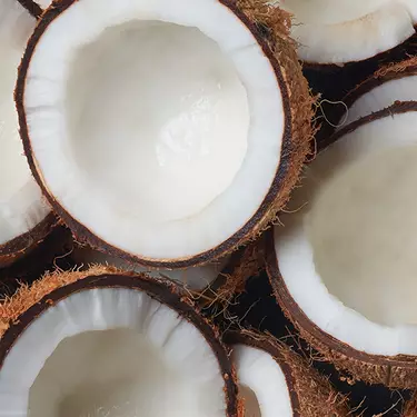 NYX Professional Makeup Coconut Cutie scent top notes are of open coconuts representing top notes of apple, peach, pear, and coconut.