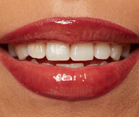 Step three: lips showing full plump look with Duck Plump Plumping Lip Liner and Duck Plump Plumping Lip Gloss