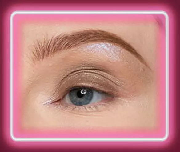 Close-up of an eye with NYX Professional Makeup Lid Lingerie Cream Eye Pigment in 07 Granite Grind applied across the eyelid.