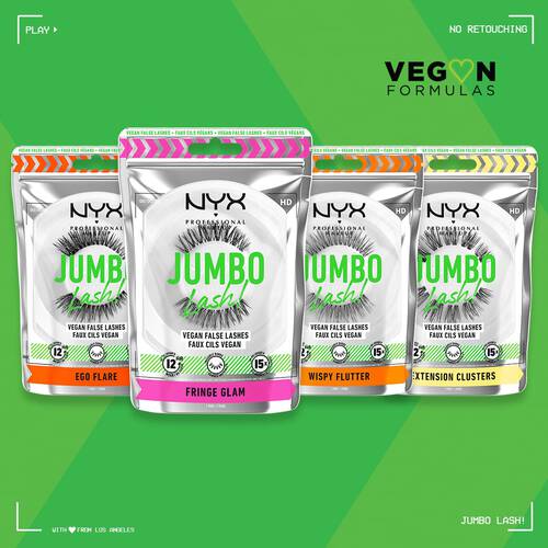 Jumbo lashes in 4 stackable styles