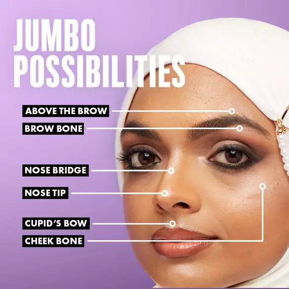 Multi-use face highlighter on your cheek, lips and nose.