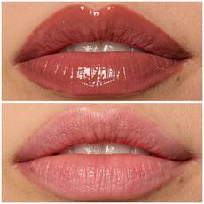 02 HYDRA-HONEY shade of Lip I.V. Hydrating Lip Gloss Stain for both shine and stain.