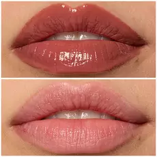 02 HYDRA-HONEY shade of Lip I.V. Hydrating Lip Gloss Stain for both shine and stain.