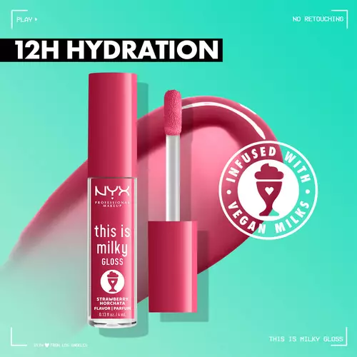 Dairy free vegan milk hydrating lip gloss