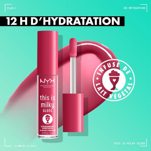 Dairy free vegan milk hydrating lip gloss